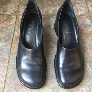 Franco Sarto Navy Leather Pumps 7.5M